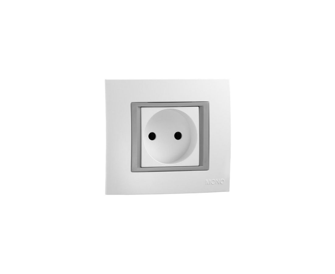 როზეტი ერთიანი MONTE white - 105-010106-116 — როზეტები და ჩამრთველები